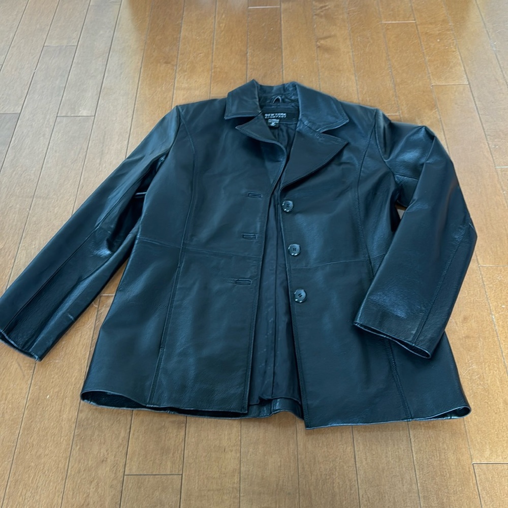 NWOT Leather Blazer Jacket in Medium New York & Company